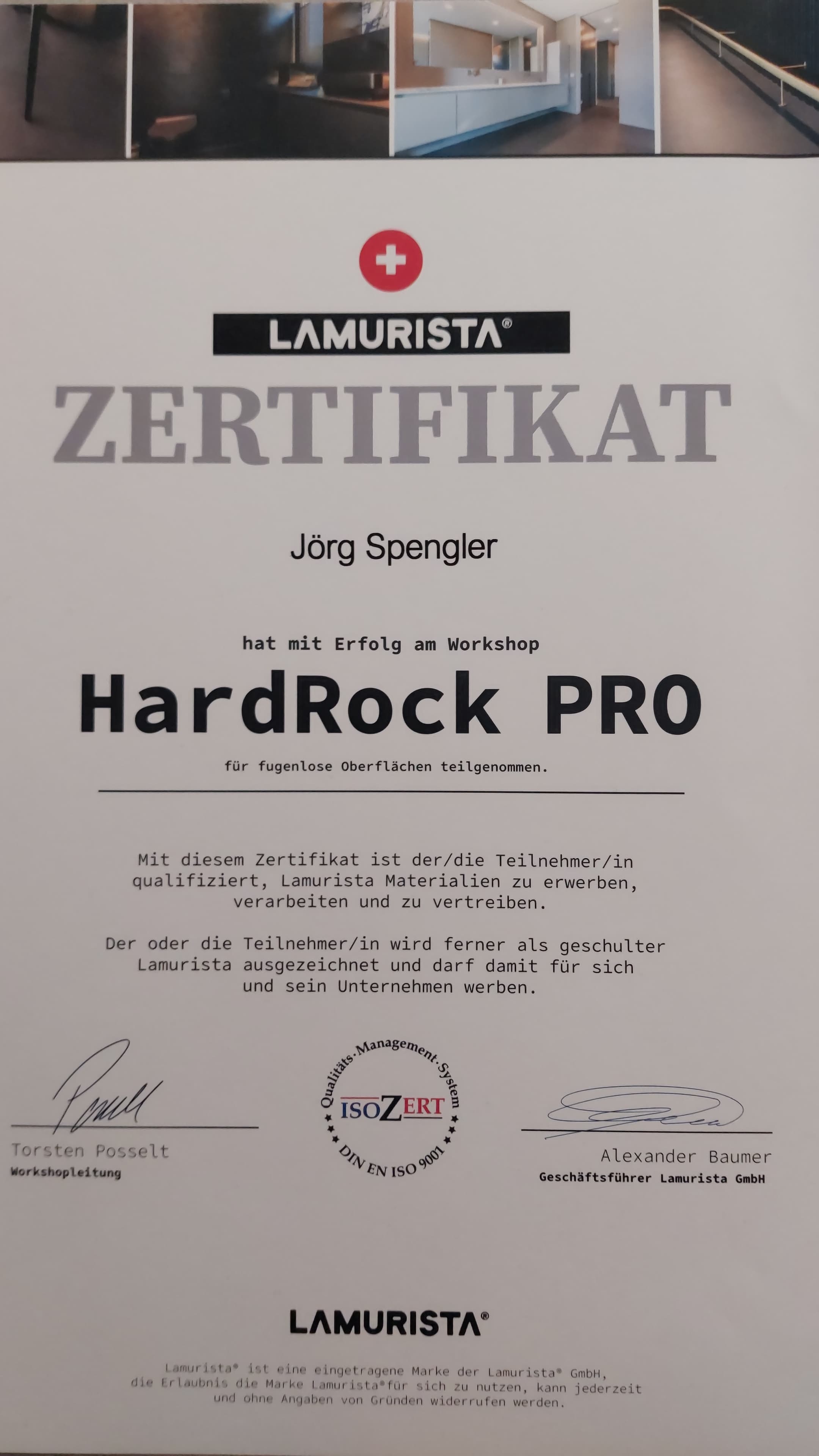 HardRock PRO für fugenlose Oberflächen teilgenommen.