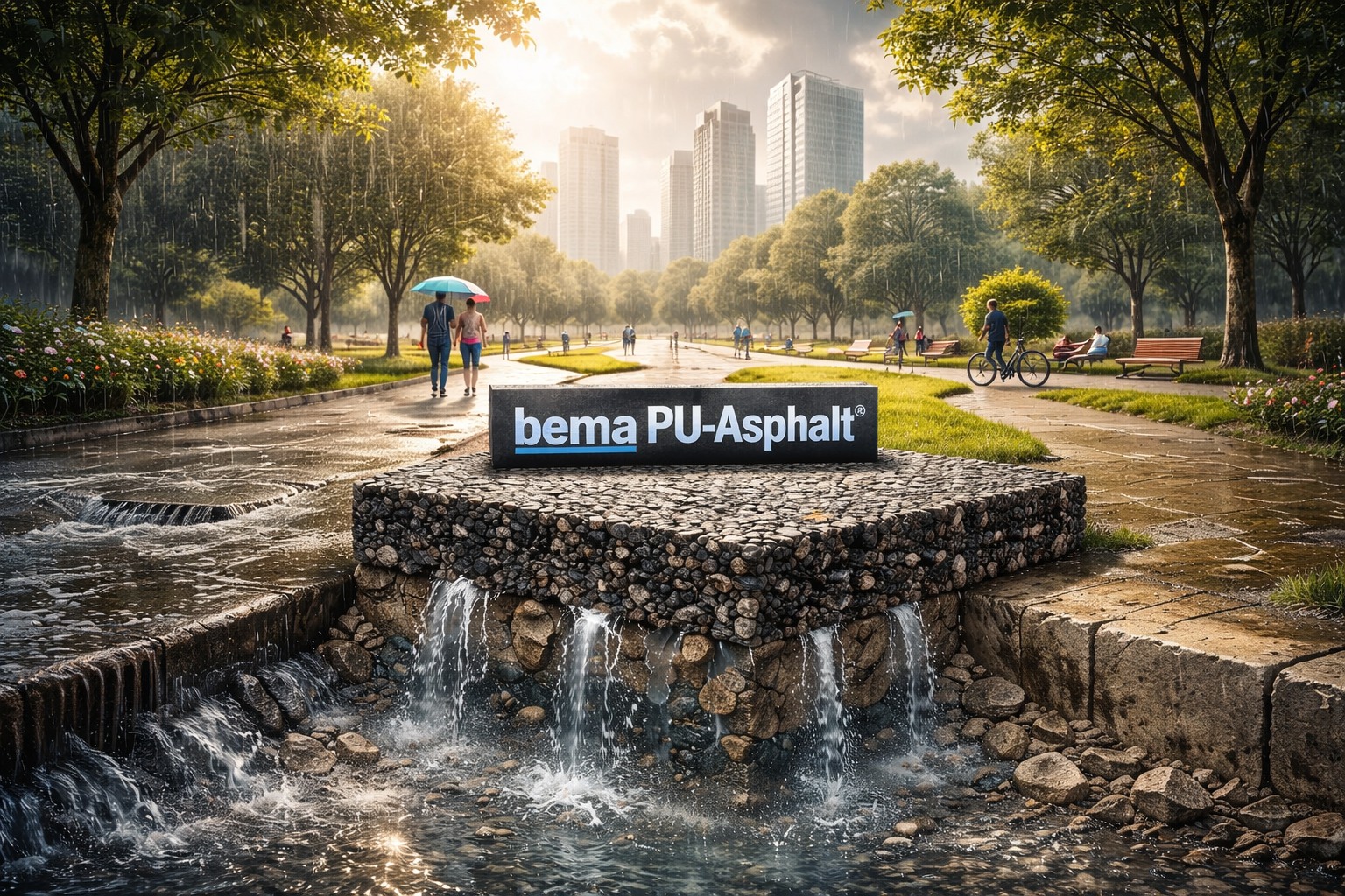 PU-Asphalt Parkplatz